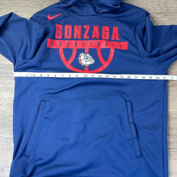 Nike Men’s Navy Blue Gonzaga Basketball Hooded Pullover Sweatshirt, size medium - Picture 7 of 10